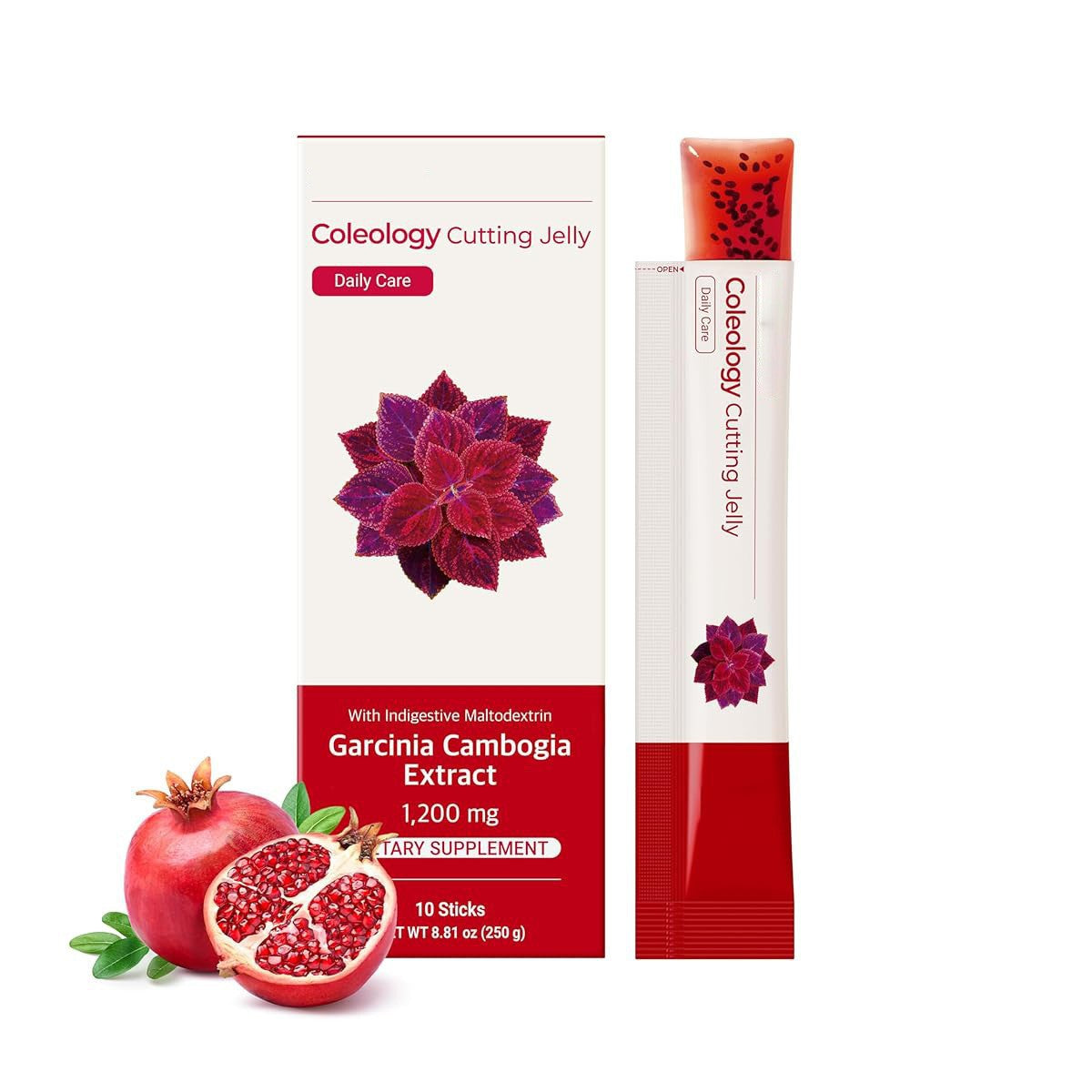VitaLean Chia Seed Collagen Jelly Sticks Pomegranate Flavor
